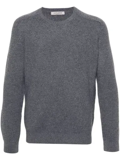 Fileria Ribbed-knit Sweater In Grey