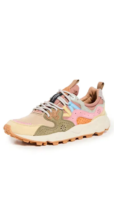 Flower Mountain Yamano 3 Sneakers Cream Taupe Military In Multi