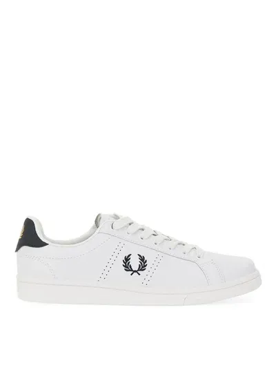 Fred Perry Leather Sneakers In White