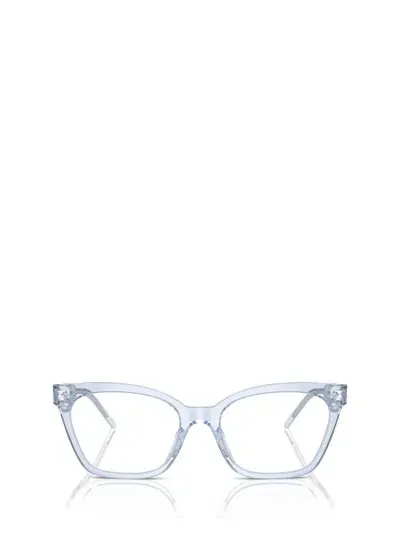 Giorgio Armani Eyeglasses In Transparent Light Blue