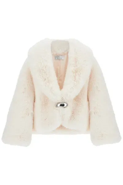 Giuseppe Di Morabito Faux Fur Short Jacket In White