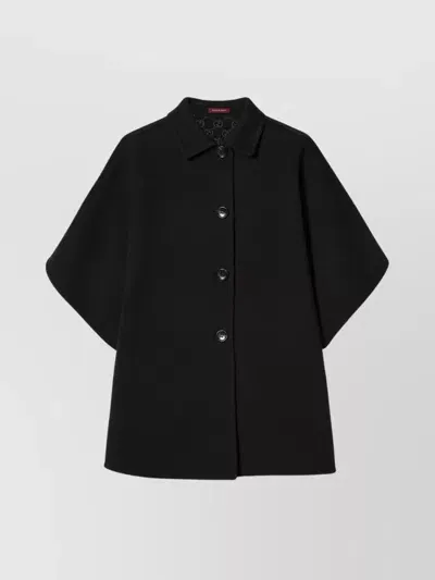 Gucci Reversible Oversize Short Sleeve Coat In Black