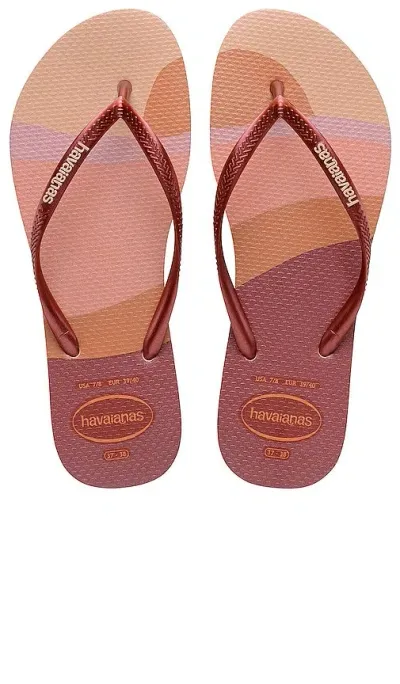 Havaianas Slim Pallette Glow Ballet Sandal In 玫瑰