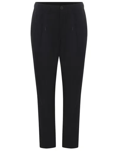 Herno Trousers Black In Blue