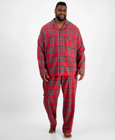 Holiday Lane Big & Tall Brinkley Plaid Notch Collar Matching Family Pajamas Set, Created For Macy's