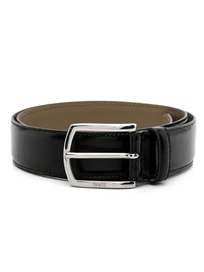 Hugo Boss Leather Belt In Blue