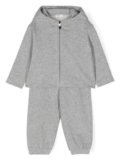 Il Gufo Babies' Animal-ears Tracksuit In 灰色