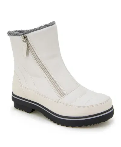 Jbu Women's Snowbound Zip Cold-weather Boots In Snow White