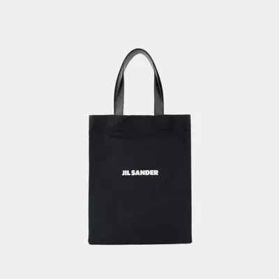 Jil Sander Book Tote Shopper Bag In Black