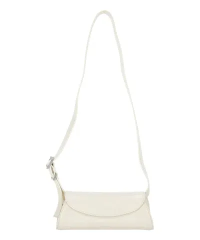 Jil Sander Cannolo Small Shoulder Bag In White