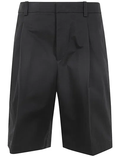 Jil Sander French Cotton-terry Shorts In Black