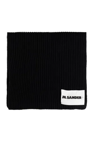 Jil Sander + Wool Scarf In Black