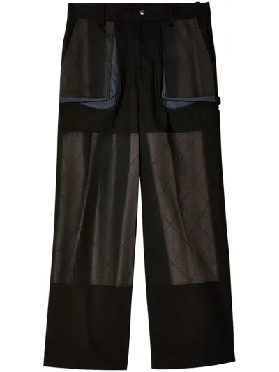 Jiyongkim Sun-bleached Double-knee Trousers In Schwarz