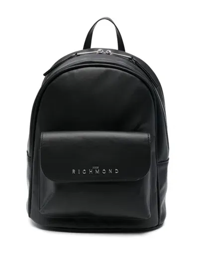 John Richmond Logo-lettering Backpack In Black