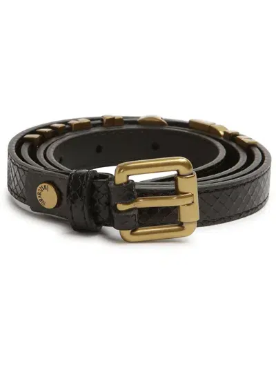 Just Cavalli Logo-plaque Belt In Black