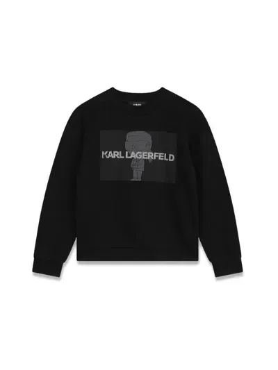 Karl Lagerfeld Kids' Sweatshirt In Black