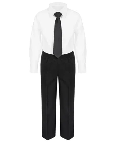 Kenneth Cole Reaction Kids' Little Boys Shirt, Pant, And Tie, 3 Piece Set In Black