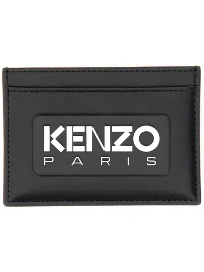 Kenzo Card Holder With Logo In Black