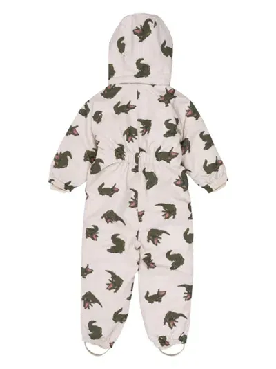 Konges Sløjd Babies' Nohr Graphic-print Snowsuit In Neutrals