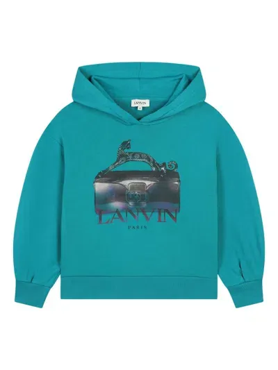 Lanvin Enfant Kids' Illustration-print Sweatshirt In Blue