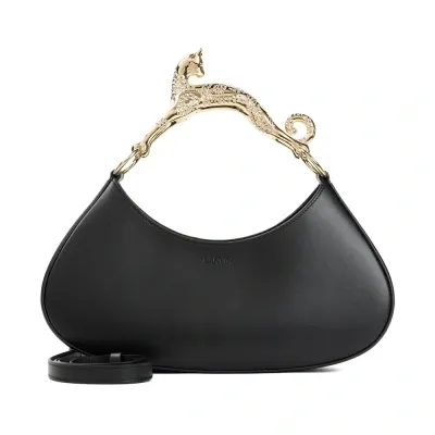 Lanvin Large Cat Top Handle Bag In Black