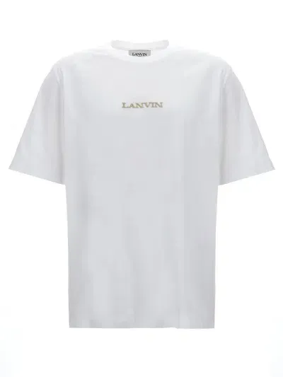 Lanvin Logo Embroidery T-shirt In White