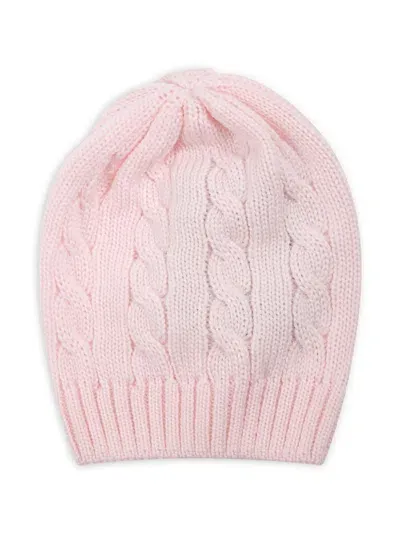 Little Bear Babies' Cable-knit Wool Beanie In Pink