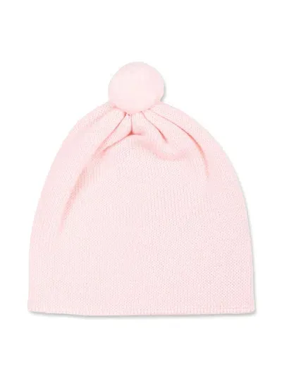 Little Bear Babies' Pompom-detail Beanie In Pink