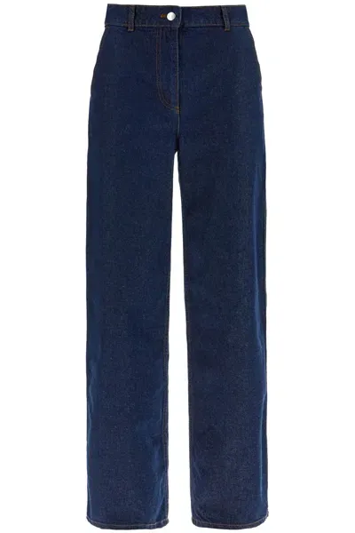 Maison Kitsuné Straight Jeans With Embroidery