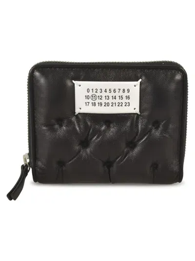 Maison Margiela Glam Slam Zip-around Coin Purse In Gray