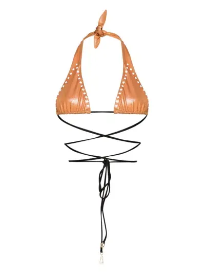 Maria Lucia Hohan Naija Bikini Top In Orange