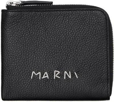 Marni Black Zip-around Wallet