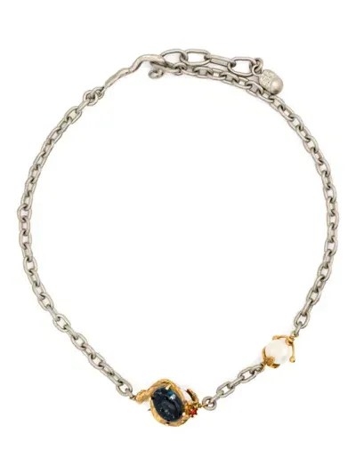 Marni Pearl-detail Choker Necklace In Silver