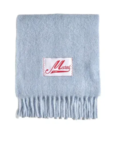 Marni Scarfs In Iris Blue Melange