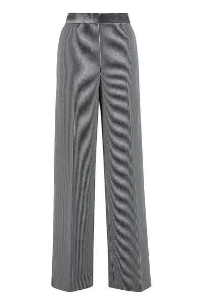 Max Mara Gestreifte Hose In Blue