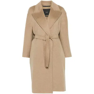 Max Mara Cappotto Valle Destrutturato In Doppio Cashmere In Nude & Neutrals