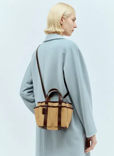 Max Mara Giardiniera Mini Tote Bag In Brown