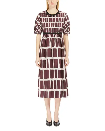 Max Mara Nerina Dress In Bordeaux