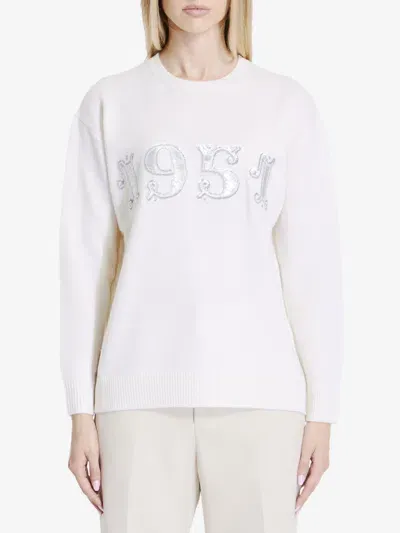 Max Mara Plata Sweater In White