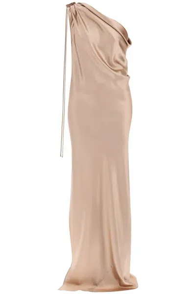 Max Mara "silk Satin Opera Dress" In Pink