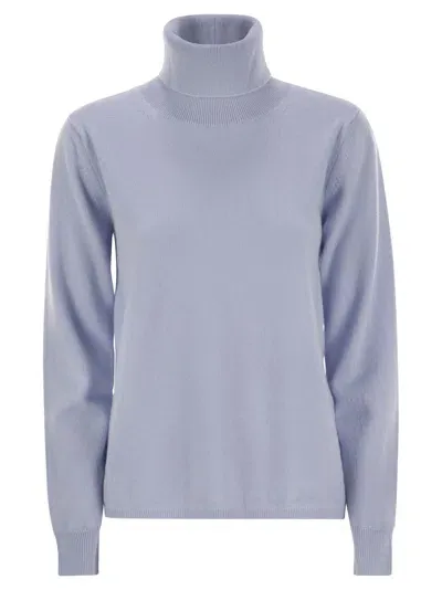 Max Mara Studio Sestri - Cashmere Turtleneck Sweater In Blue