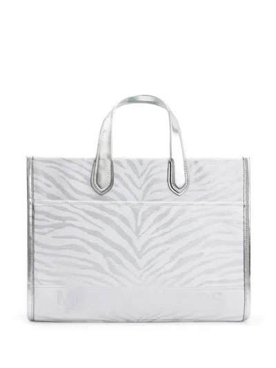 Michael Michael Kors Large Gigi Tote Bag In Silver