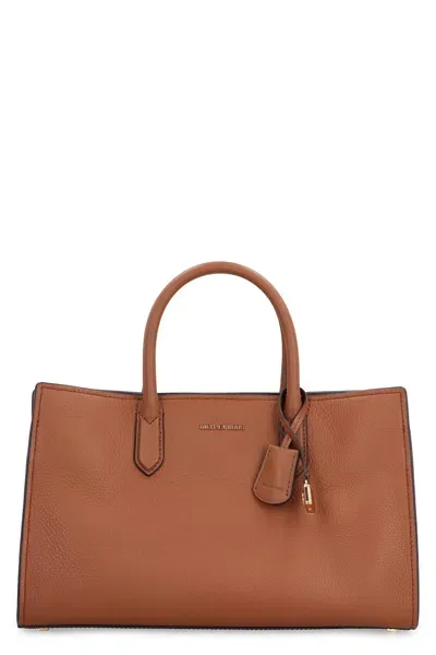 Michael Michael Kors Scarlett Media Leather Handbag In Brown