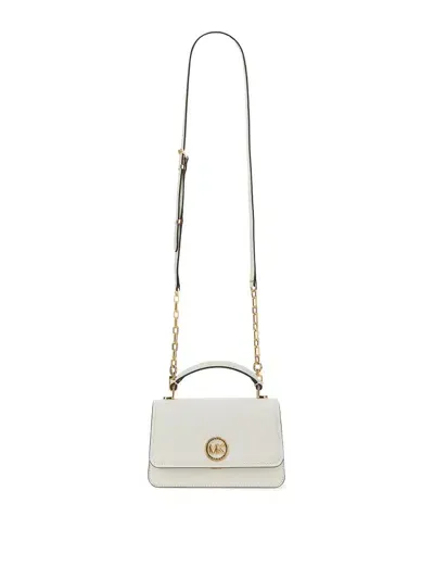 Michael Michael Kors Logo-plaque Leather Tote Bag In White