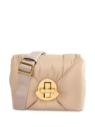 Moncler Mini Puf Crossbody Bag In Neutrals