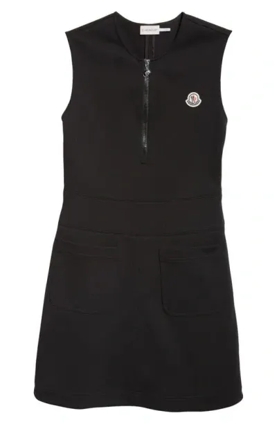 Moncler Cotton Blend Dress In 999