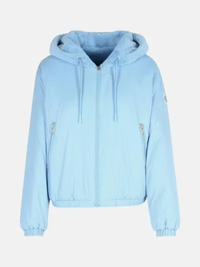 Moose Knuckles 'eaton Bunny' Blue Polyester Down Jacket In Light Blue