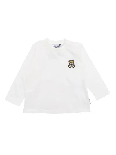 Moschino Babies' Long Sleeved Blouse In Light Blue