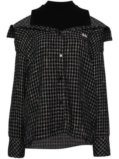 Musium Div. Layered Design Shirt In Schwarz