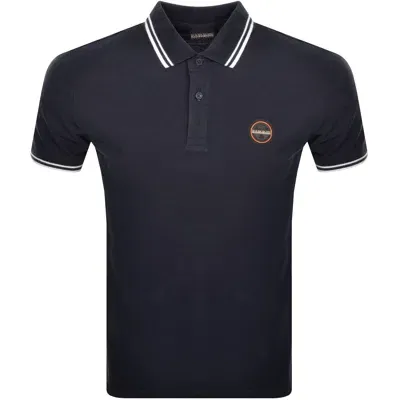 Napapijri Macas Short Sleeve Polo T Shirt Navy